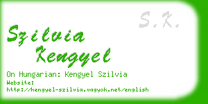 szilvia kengyel business card